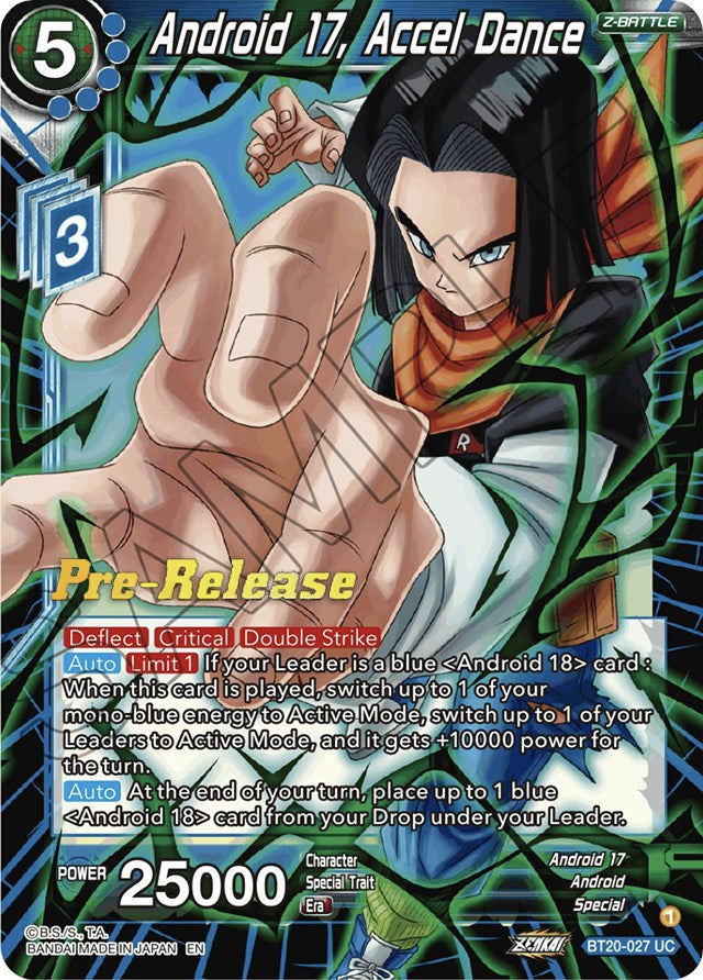 Android 17, Accel Dance (BT20-027) [Power Absorbed Prerelease Promos] | Total Play