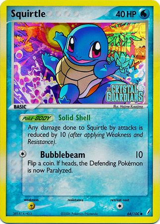 Squirtle (64/100) (Stamped) [EX: Crystal Guardians] | Total Play