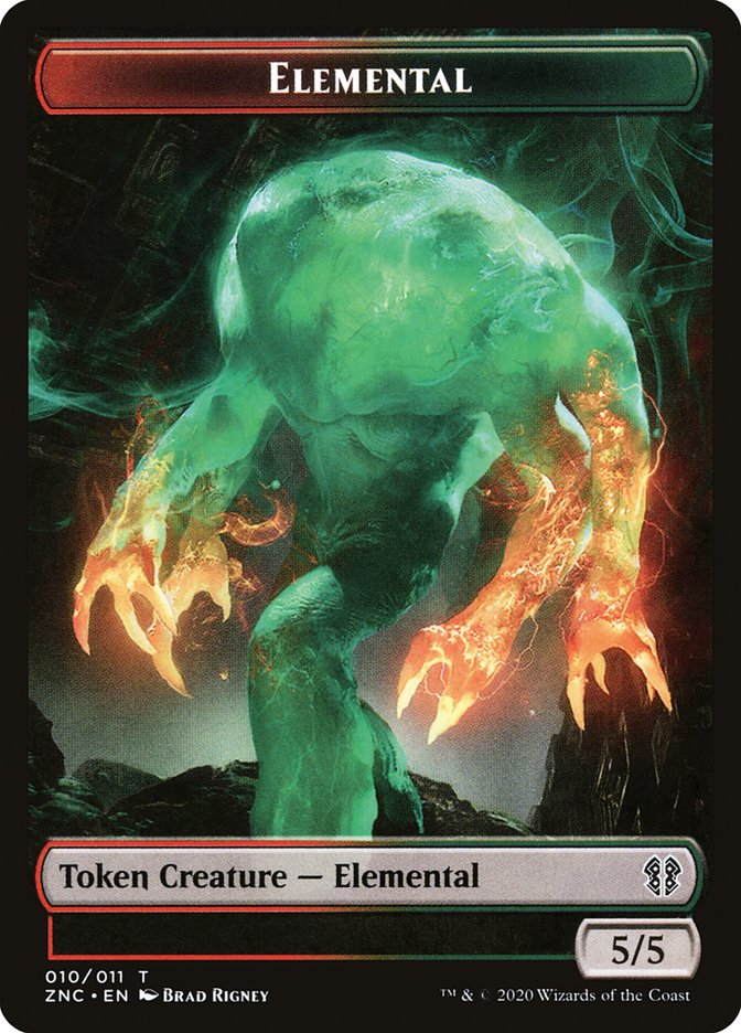 Elemental (008) // Elemental (010) Double-Sided Token [Zendikar Rising Commander Tokens] | Total Play