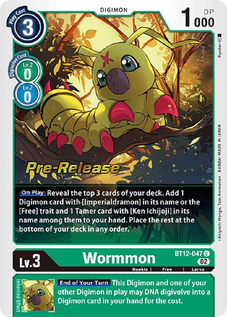 Wormmon [BT12-047] [Across Time Pre-Release Cards] | Total Play