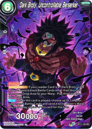 Dark Broly, Uncontrollable Berserker (BT11-134) [Vermilion Bloodline 2nd Edition] | Total Play