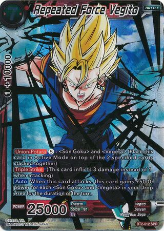Repeated Force Vegito (SPR) (BT2-012) [Union Force] | Total Play