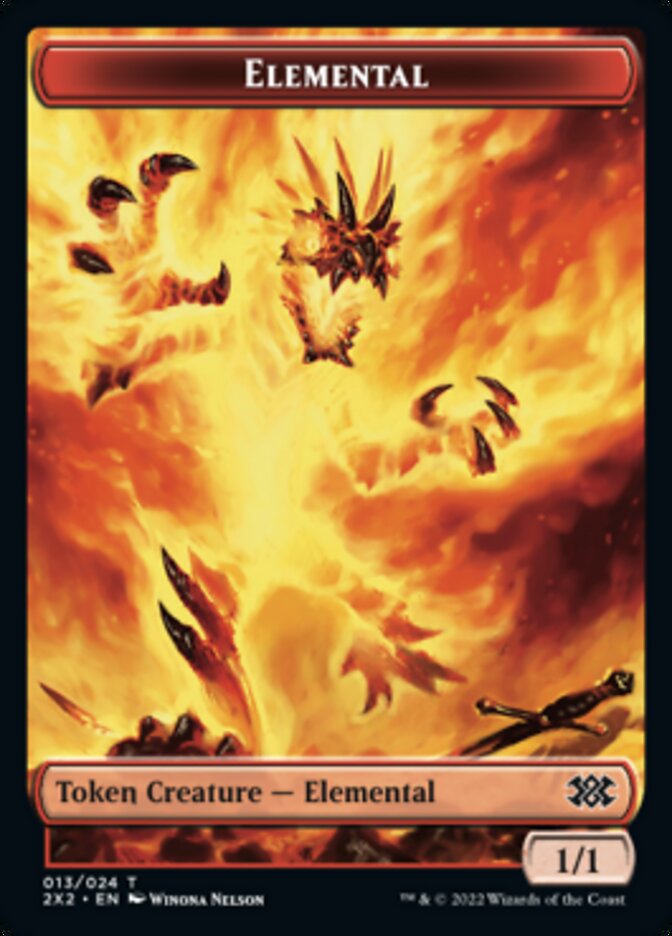 Elemental // Aven Initiate Double-Sided Token [Double Masters 2022 Tokens] | Total Play