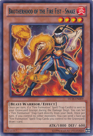 Brotherhood of the Fire Fist - Snake (Blue) [DL18-EN009] Rare | Total Play
