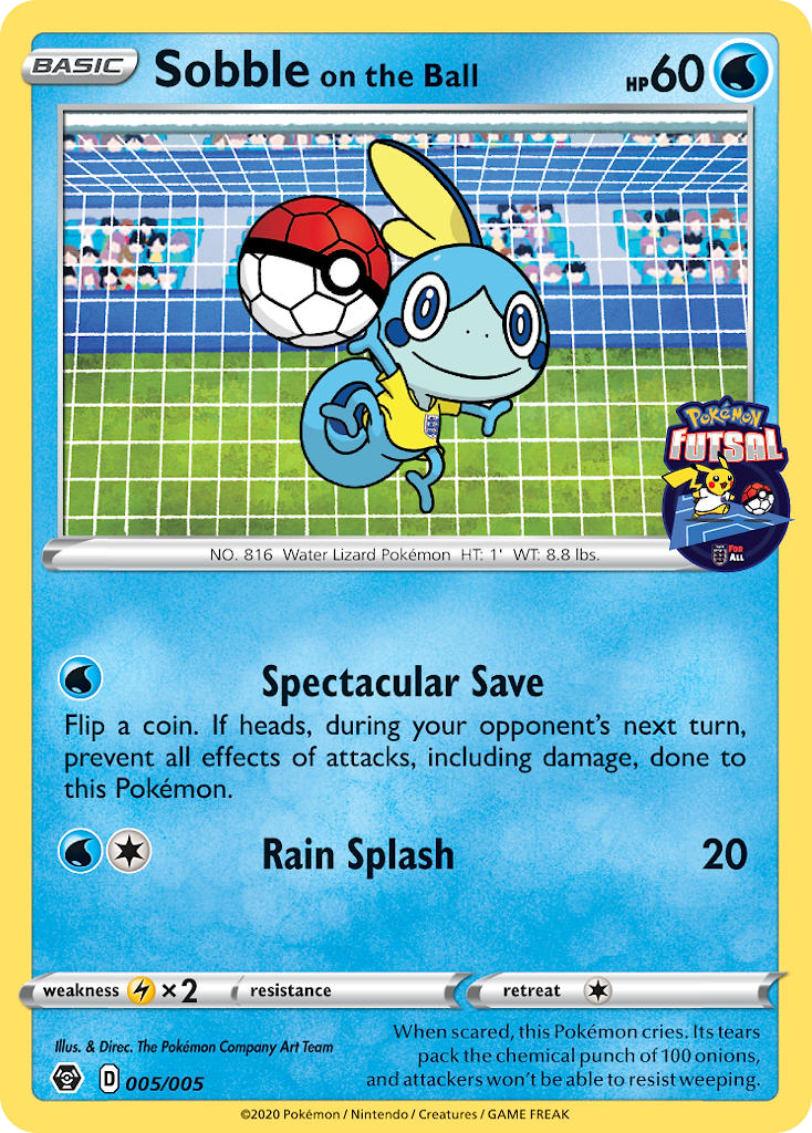 Sobble on the Ball (005/005) [Pokemon Futsal Collection] | Total Play