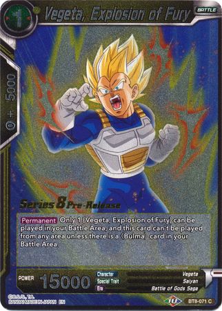 Vegeta, Explosion of Fury (BT8-071_PR) [Malicious Machinations Prerelease Promos] | Total Play