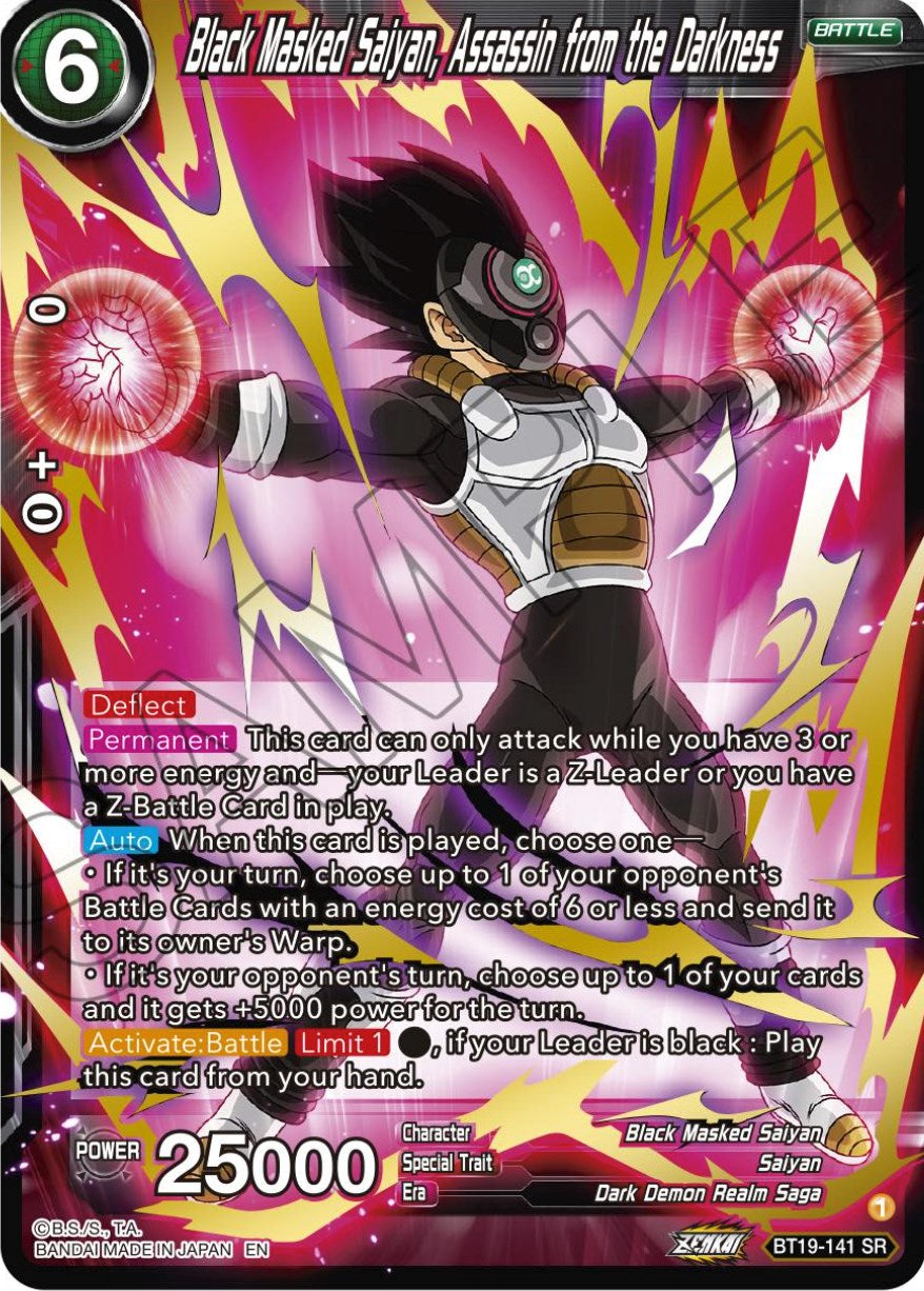 Black Masked Saiyan, Assassin from the Darkness (BT19-141) [Fighter's Ambition] | Total Play