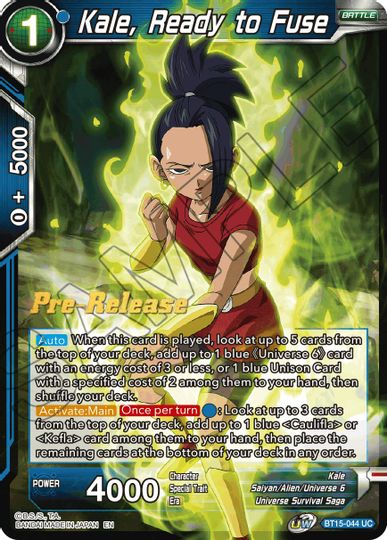 Kale, Ready to Fuse (BT15-044) [Saiyan Showdown Prerelease Promos] | Total Play