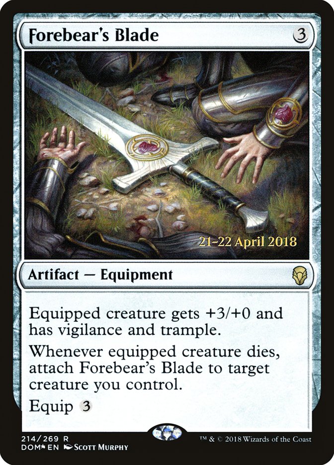 Forebear's Blade [Dominaria Prerelease Promos] | Total Play