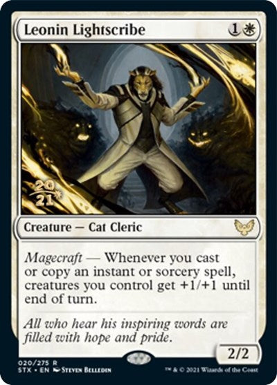 Leonin Lightscribe [Strixhaven: School of Mages Prerelease Promos] | Total Play