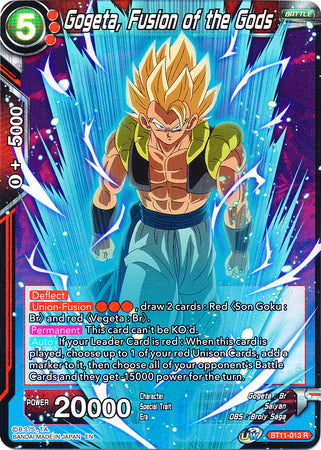 Gogeta, Fusion of the Gods (BT11-013) [Vermilion Bloodline 2nd Edition] | Total Play