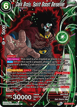 Dark Broly, Spirit Boost Berserker (Starter Deck - Darkness Reborn) (SD16-03) [Cross Spirits] | Total Play