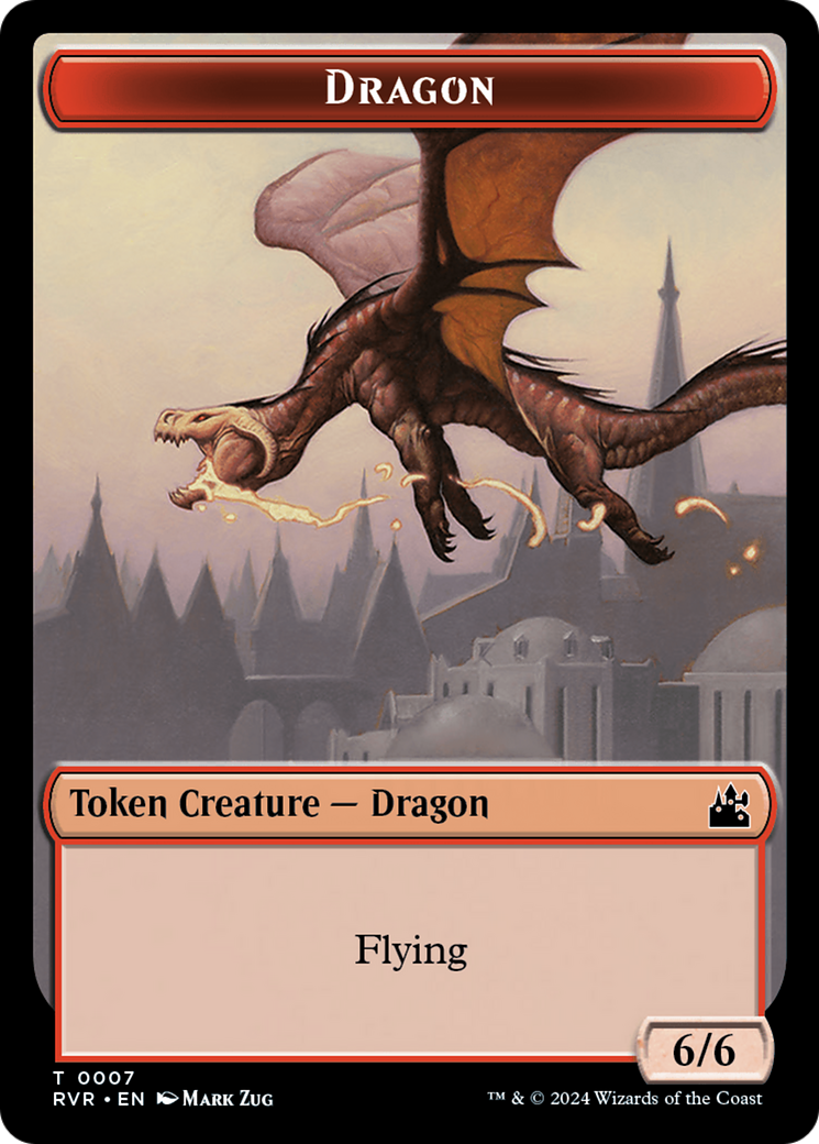 Goblin (0008) // Dragon Double-Sided Token [Ravnica Remastered Tokens] | Total Play