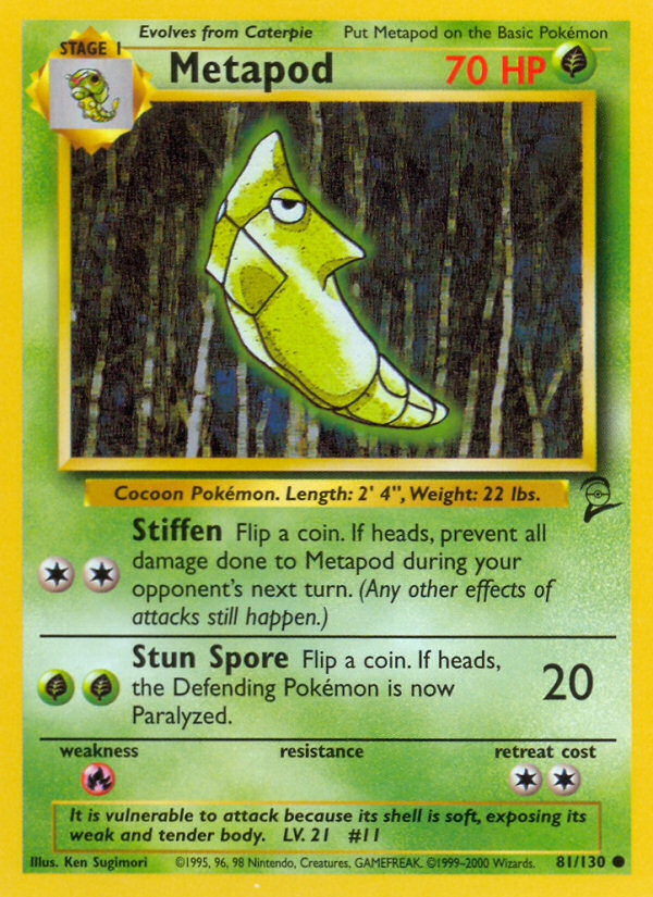 Metapod (81/130) [Base Set 2] | Total Play