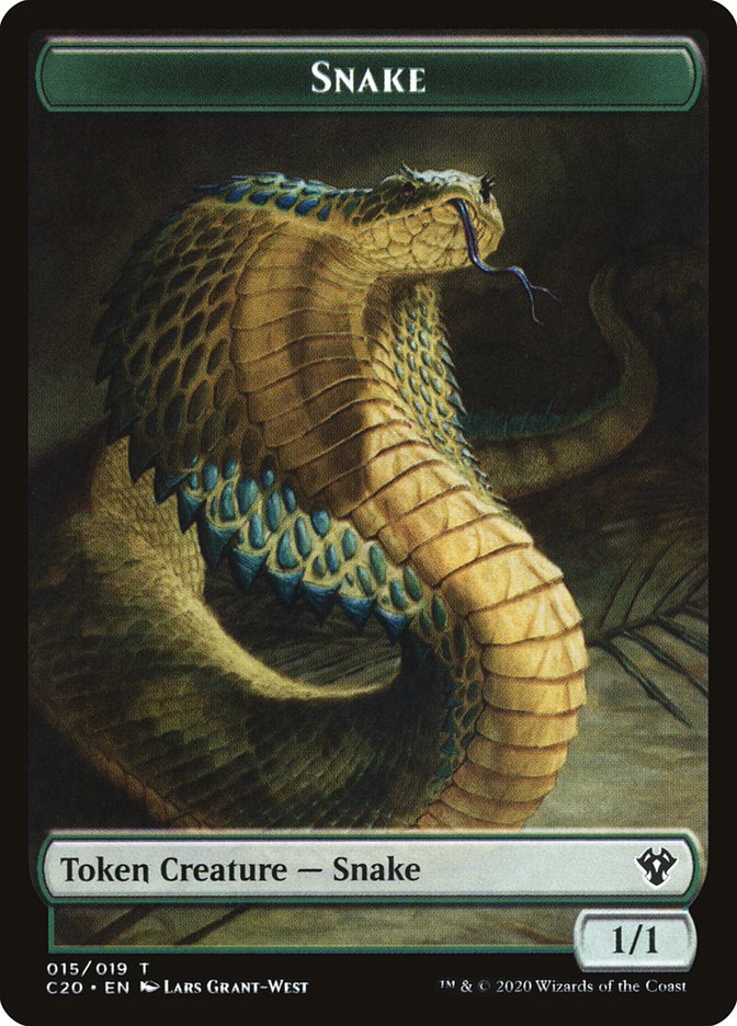 Beast (010) // Snake Double-Sided Token [Commander 2020 Tokens] | Total Play