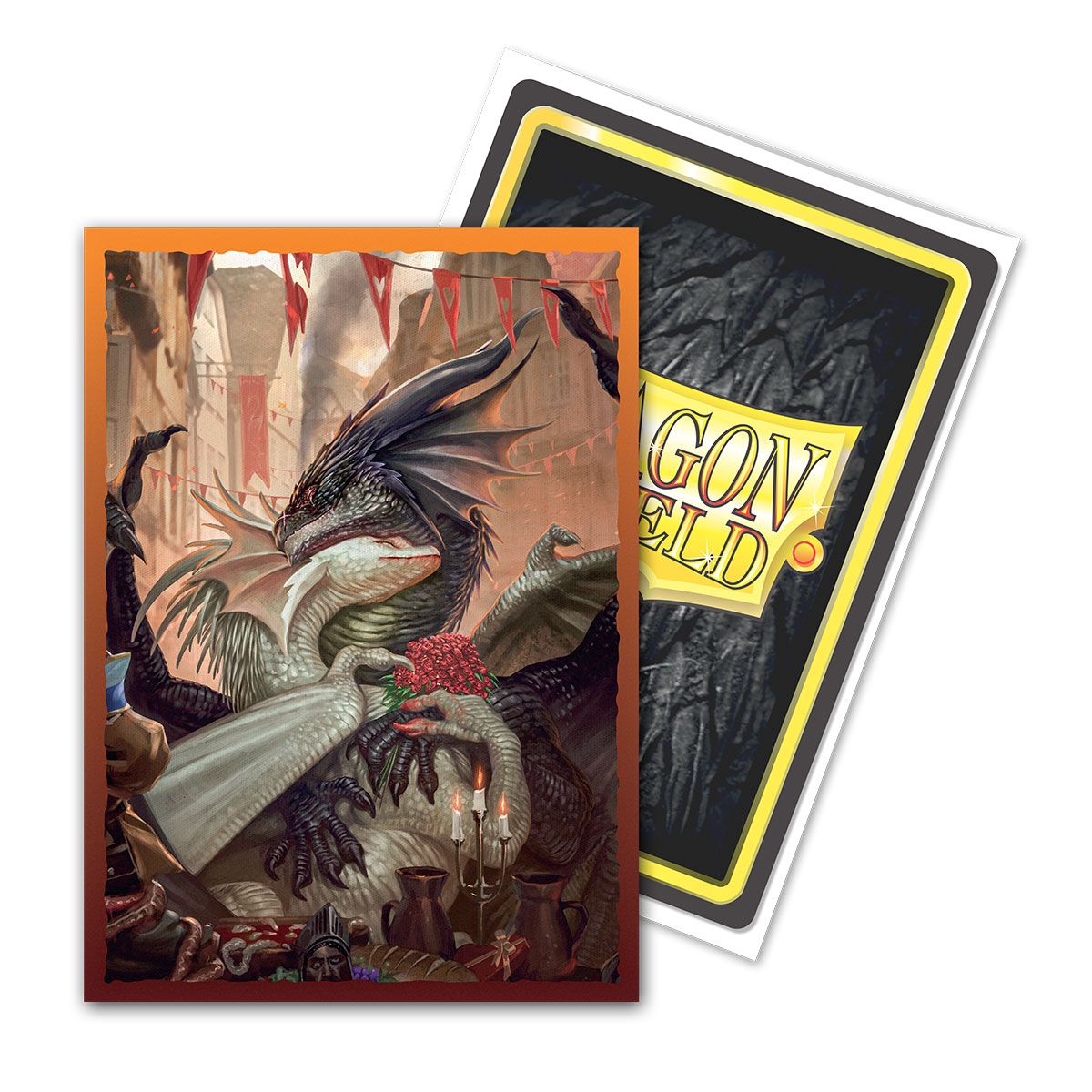 Dragon Shield: Standard 100ct Brushed Art Sleeves - Valentine Dragons (2021) | Total Play