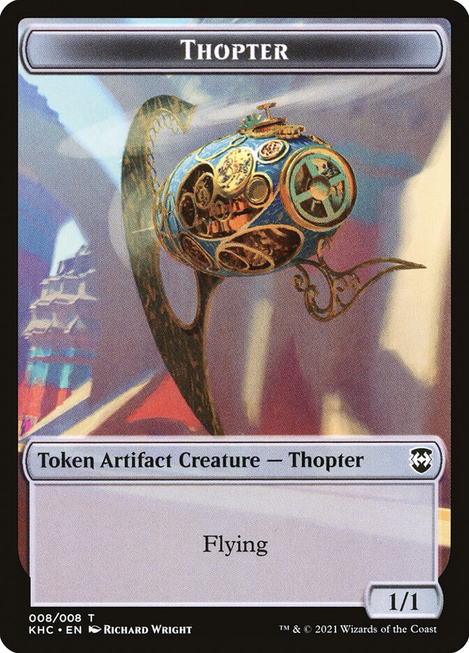 Dragon // Thopter Double-Sided Token [Kaldheim Commander Tokens] | Total Play