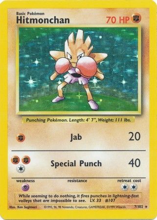 Hitmonchan (7/102) [Base Set Unlimited] | Total Play