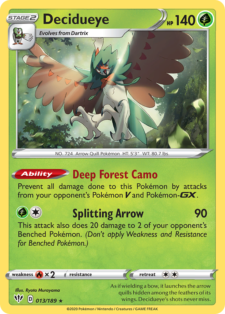 Decidueye (013/189) [Sword & Shield: Darkness Ablaze] | Total Play