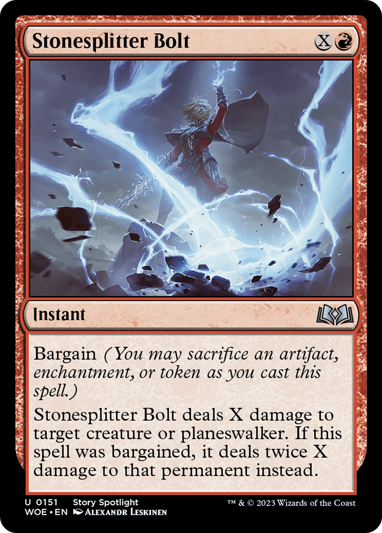 Stonesplitter Bolt [Wilds of Eldraine] | Total Play