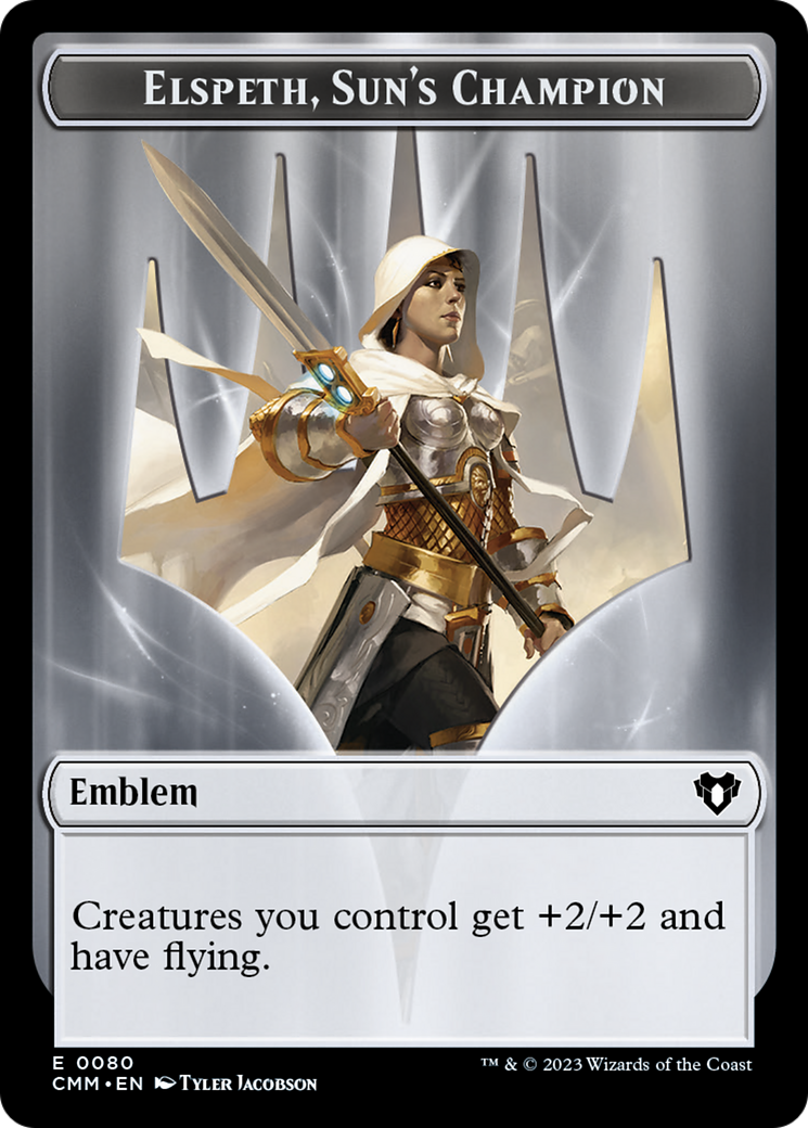 Elspeth, Sun's Champion Emblem // Copy (55) Double-Sided Token [Commander Masters Tokens] | Total Play