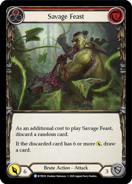 Savage Feast (Red) [U-WTR014] (Welcome to Rathe Unlimited)  Unlimited Rainbow Foil | Total Play