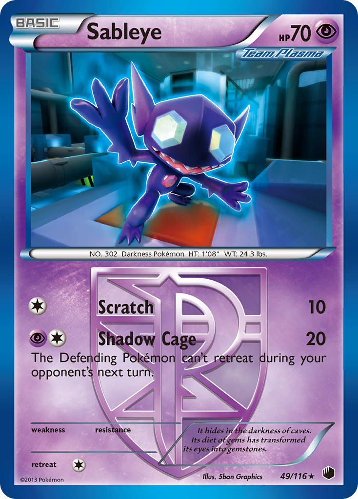 Sableye (49/116) [Black & White: Plasma Freeze] | Total Play