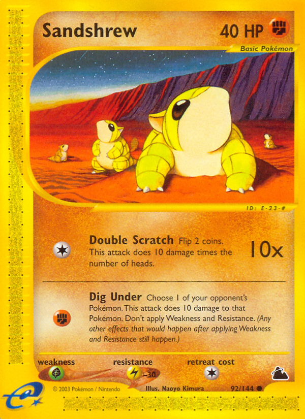 Sandshrew (92/144) [Skyridge] | Total Play