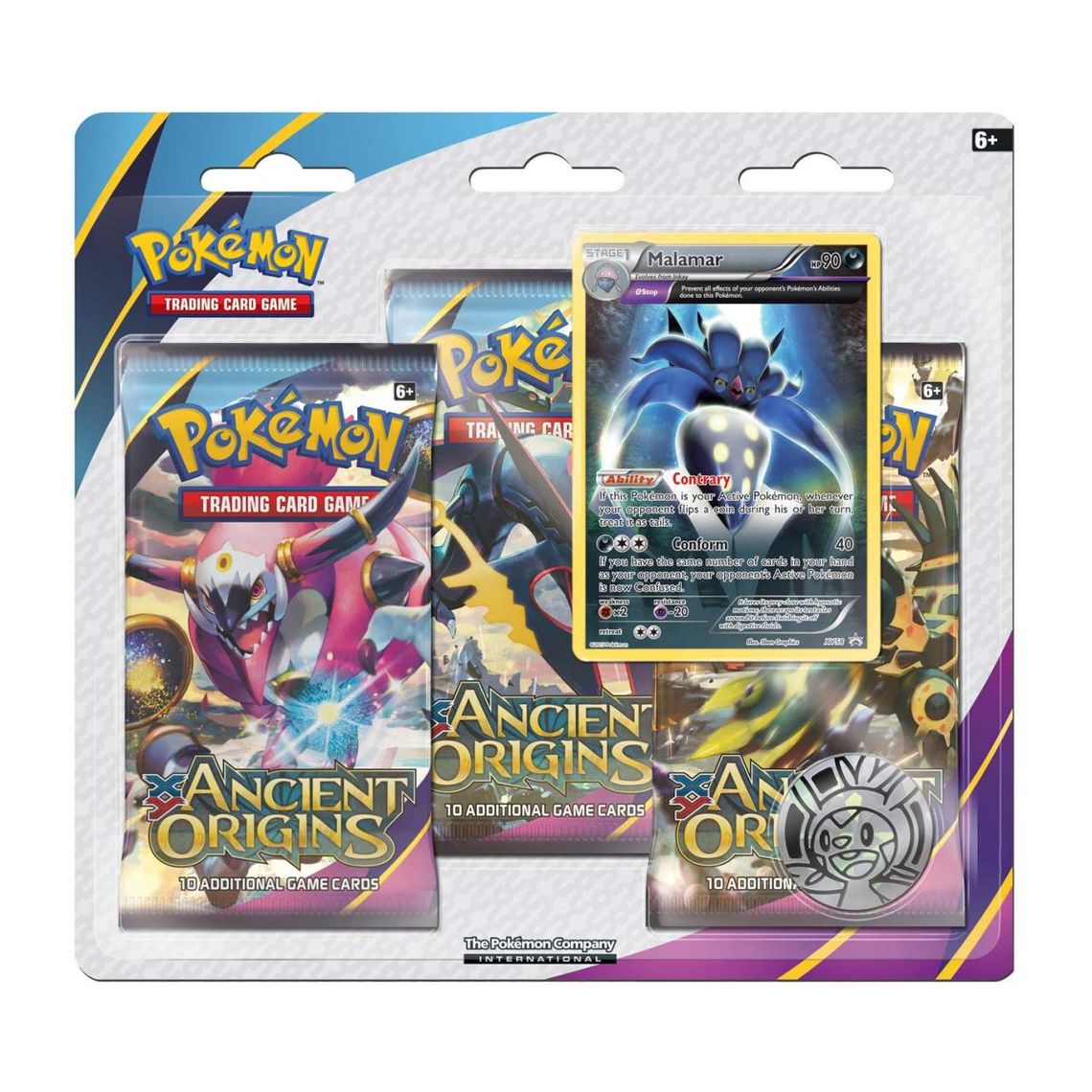 XY: Ancient Origins - 3-Pack Blister (Malamar) | Total Play