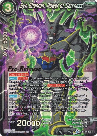 Syn Shenron, Power of Darkness (BT14-132) [Cross Spirits Prerelease Promos] | Total Play