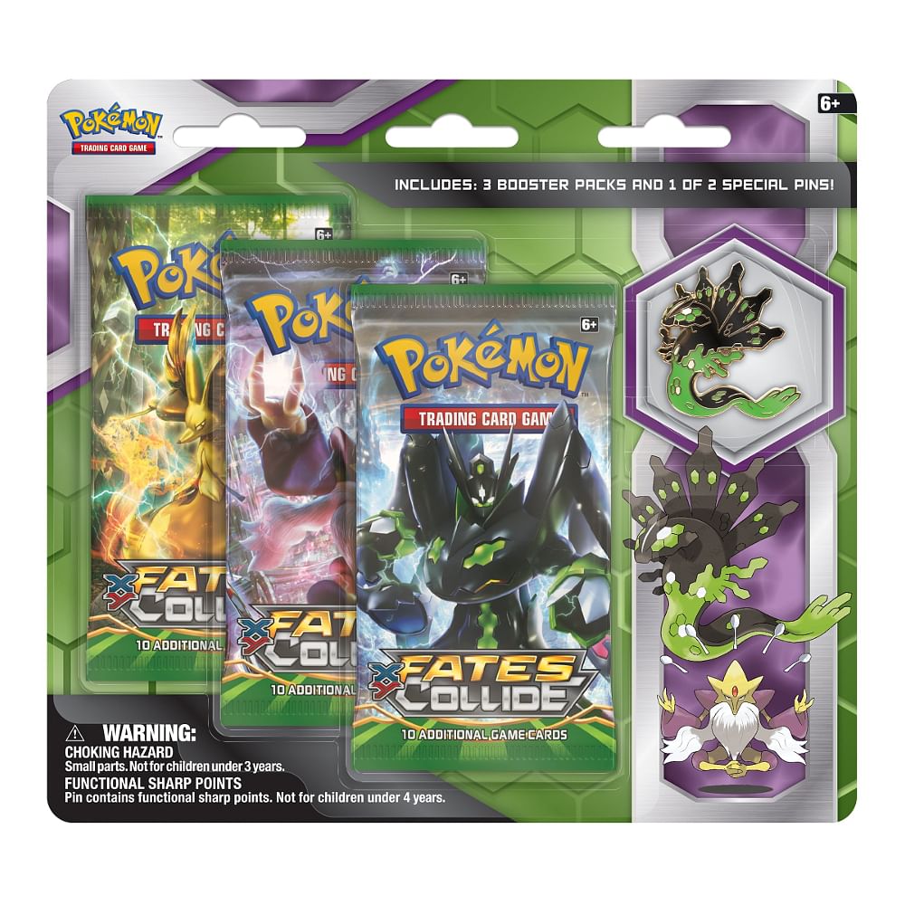 XY: Fates Collide - 3-Pack Pin Blister (Zygarde) | Total Play