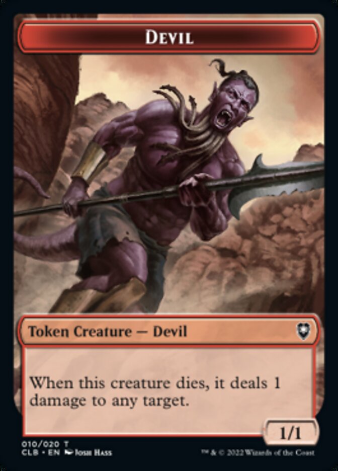 Treasure // Devil Double-Sided Token [Commander Legends: Battle for Baldur's Gate Tokens] | Total Play