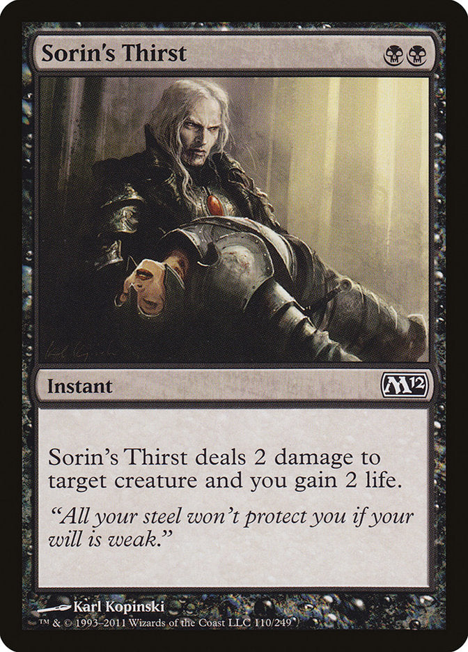 Sorin's Thirst [Magic 2012] | Total Play