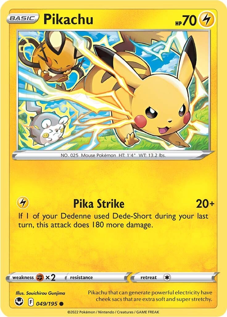 Pikachu (049/195) [Sword & Shield: Silver Tempest] | Total Play