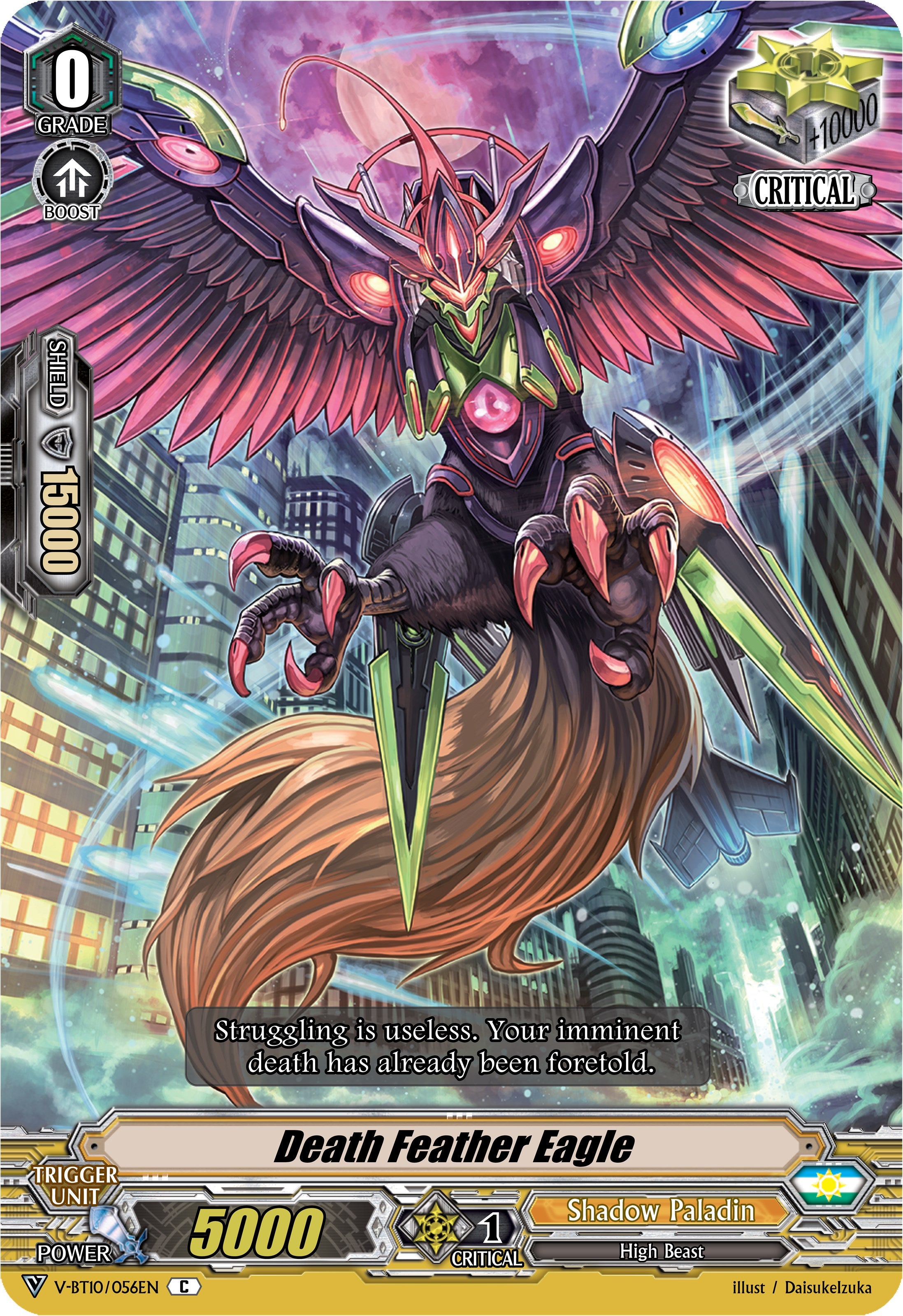 Death Feather Eagle (V-BT10/056EN) [Phantom Dragon Aeon] | Total Play