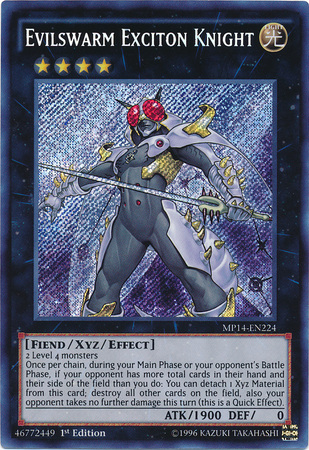 Evilswarm Exciton Knight [MP14-EN224] Secret Rare | Total Play