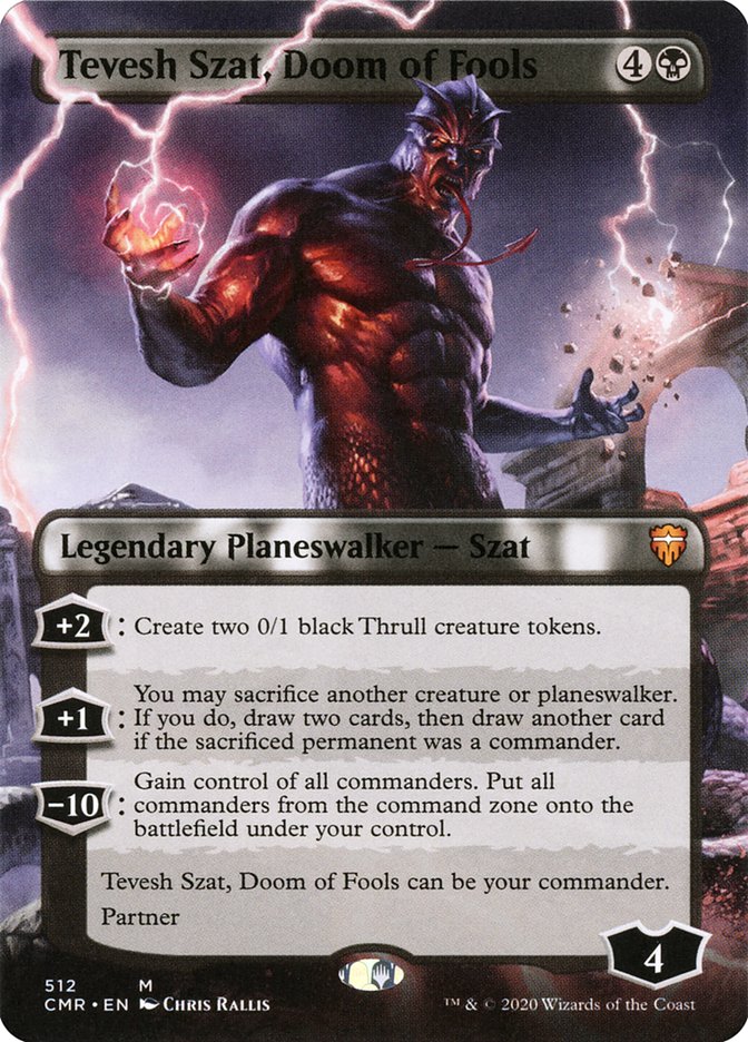 Tevesh Szat, Doom of Fools (Borderless) [Commander Legends] | Total Play