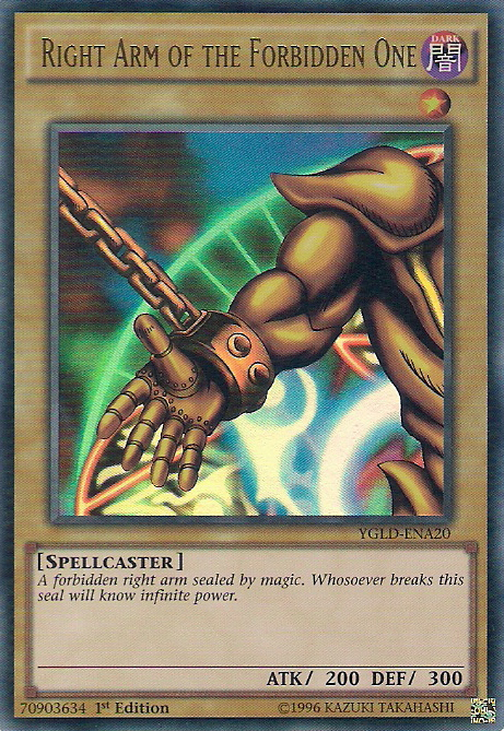 Right Arm of the Forbidden One [YGLD-ENA20] Ultra Rare | Total Play