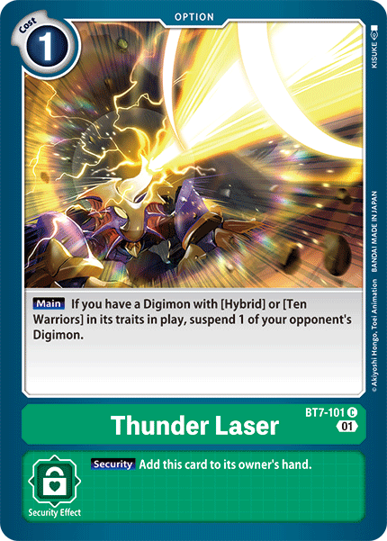 Thunder Laser [BT7-101] [Next Adventure] | Total Play