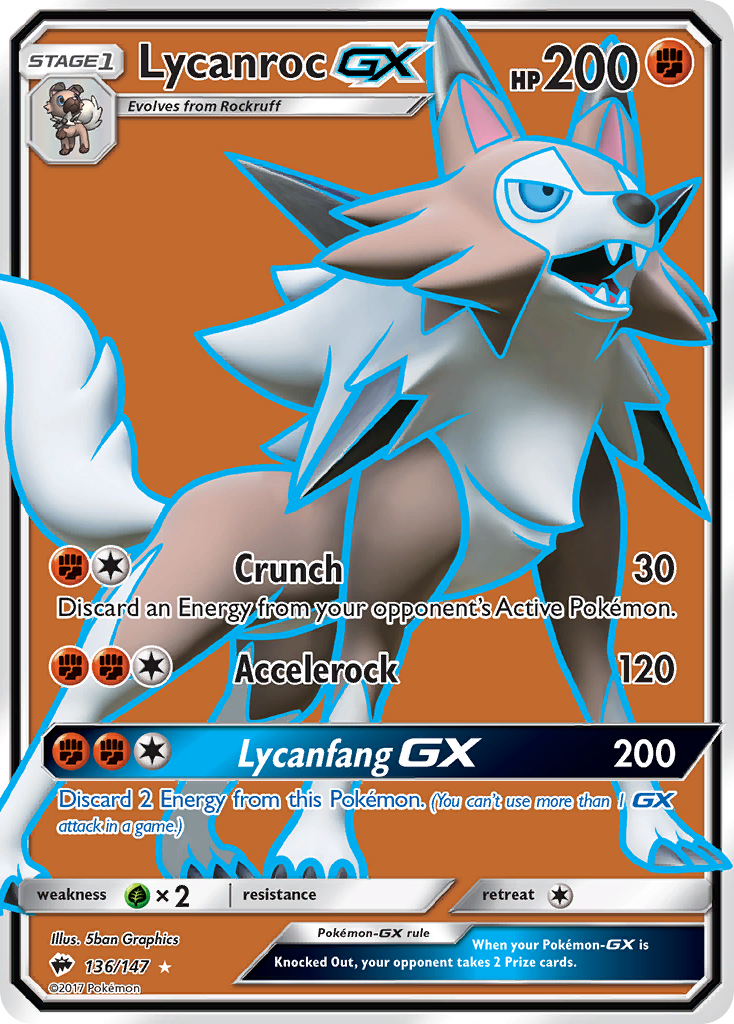 Lycanroc GX (136/147) [Sun & Moon: Burning Shadows] | Total Play