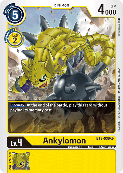 Ankylomon [BT3-036] [Release Special Booster Ver.1.5] | Total Play