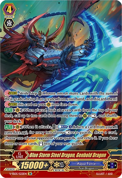 Blue Storm Steel Dragon, Genbold Dragon (V-SS05/S22EN) [Premium Collection 2020] | Total Play