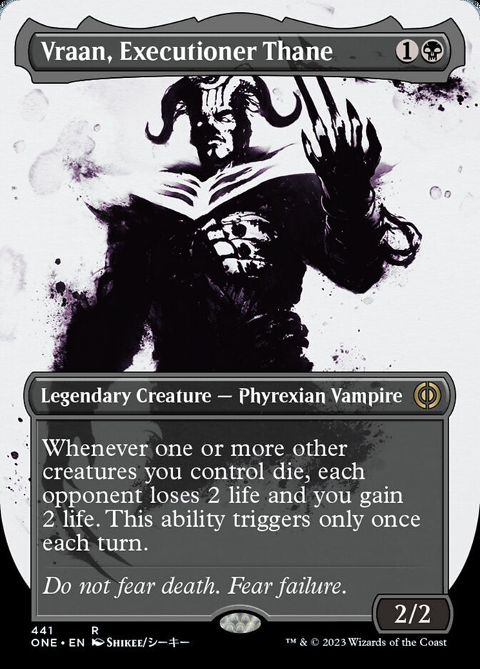 Vraan, Executioner Thane (Borderless Ichor Step-and-Compleat Foil) [Phyrexia: All Will Be One] | Total Play