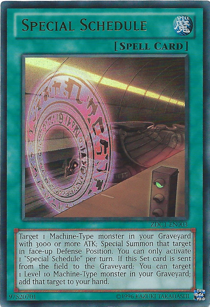 Special Schedule [ZDC1-EN003] Ultra Rare | Total Play
