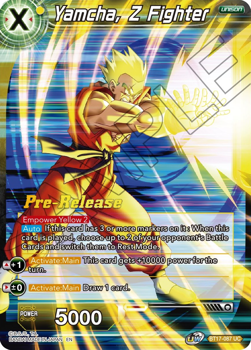 Yamcha, Z Fighter (BT17-087) [Ultimate Squad Prerelease Promos] | Total Play