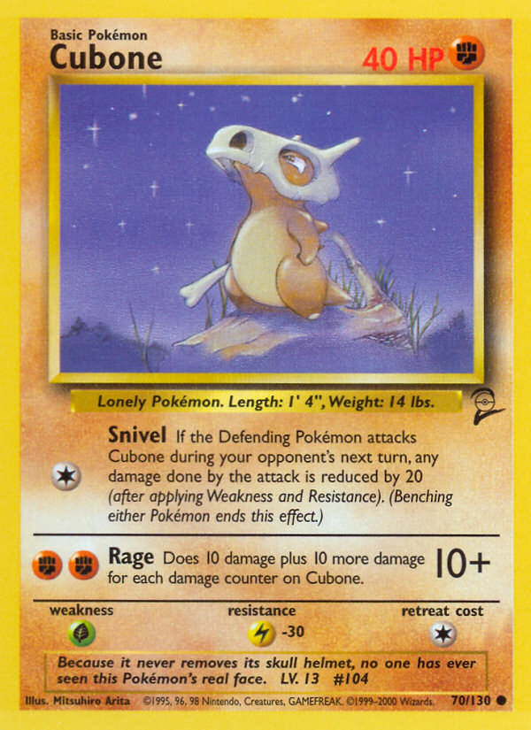 Cubone (70/130) [Base Set 2] | Total Play