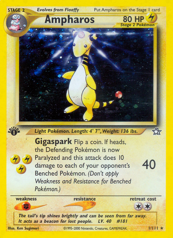 Ampharos (1/111) [Neo Genesis 1st Edition] | Total Play