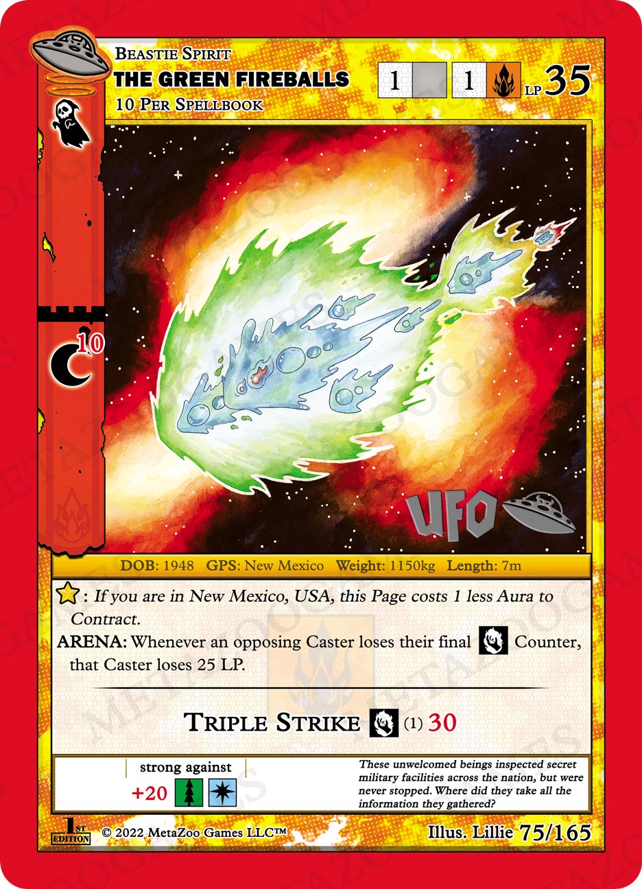 The Green Fireballs [Cryptid Nation: UFO First Edition Spoiler Pack] | Total Play