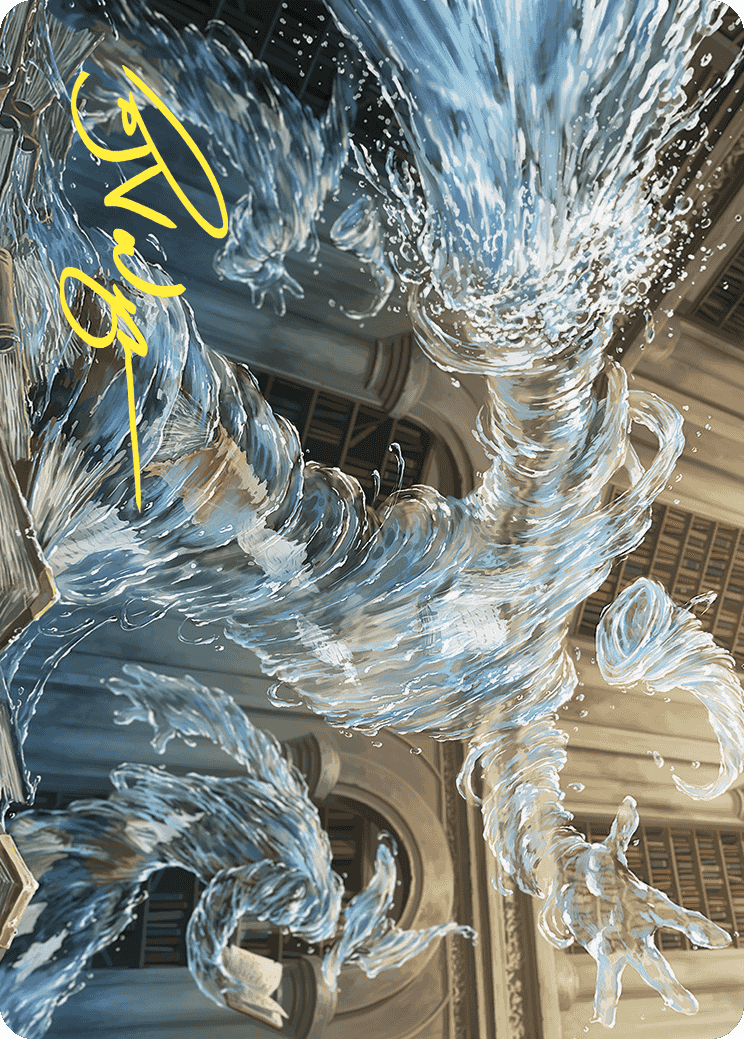 Splashy Spellcaster Art Card (Gold-Stamped Signature) [Wilds of Eldraine Art Series] | Total Play