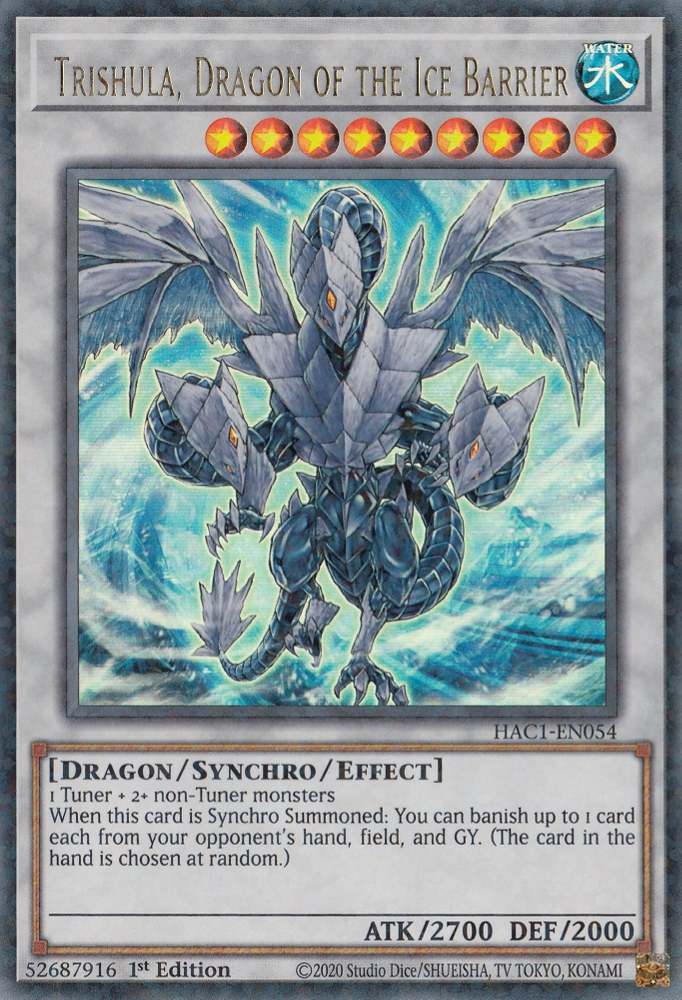 Trishula, Dragon of the Ice Barrier (Duel Terminal) [HAC1-EN054] Parallel Rare | Total Play